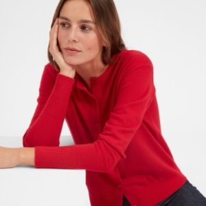 Everlane Red Women's Cardigan Sweater